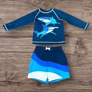Wonder nation 2T boys swimsuit, 2T boys swim set, swim set, swimsuit, sharks